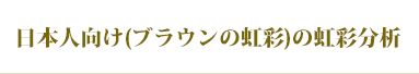 日本人向け(ブラウンの虹彩)の虹彩分析